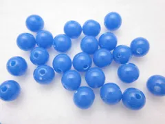 プラスチックビーズ 青 丸型 6mm 100個 ビーズクラブ