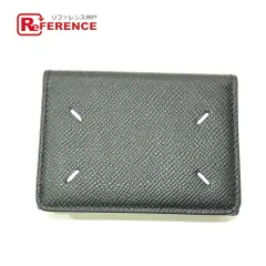 Maison Margiela メゾンマルジェラ 3つ折り財布 ステッチ SA2UI0005 レザー ブラック