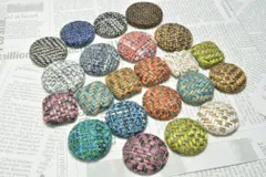 ツイード カボション ボタン アソート ミックス ミックス 10個 イヤリング ピアス パーツ ビーズクラブ