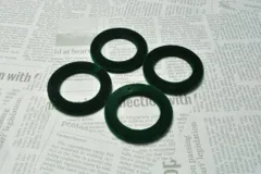 フロッキー ビーズ シンプルリング グリーン 2個 27mm ベルベット ベロア 星 ピアス イヤリング チャーム ビーズクラブ