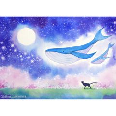 原画）夜桜の波【A5サイズ／水彩画／#2990】 - メルカリ