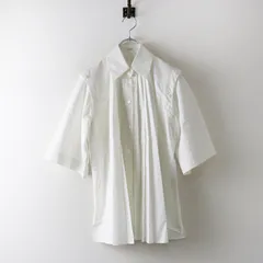 2024SS チノ CINOH スーピマコットン プリーツ シャツ PLEATS SHIRT 36｜ホワイト トップス 長袖 ブラウス 【2400014679632】のサムネイル