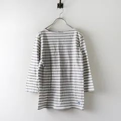 オーチバル オーシバル ORCIVAL 40/2ジャージー七分袖プルオーバー カットソー 2 ホワイト×グレー ┃【2400014726732】