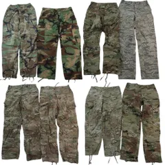 古着卸 まとめ売り 米軍実物 カモ柄 ィールドパンツ ミリタリー 8枚セット (メンズ M ) ウッドランド タイガーストライプ 中古 古着 ND4049