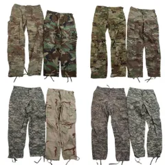 古着卸 まとめ売り 米軍実物 カモ柄 フィールドパンツ ミリタリー 8枚セット (メンズ M ) マルチカム デザートカモ 中古 古着 ND4068