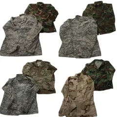 古着卸 まとめ売り 米軍実物 カモ柄 フィールドジャケット ミリタリー 8枚セット (メンズ M ) ウッドランド デジカモ 中古 古着 ND4089