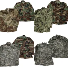 古着卸 まとめ売り 米軍実物 カモ柄 フィールドジャケット ミリタリー 8枚セット (メンズ XS ) ウッドランド マルチカム 中古 古着 ND4114