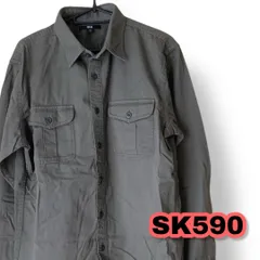 UNIQLO（ユニクロ） ミリタリーワークシャツ カーキ色 Lサイズ メンズトップス　管理SK590