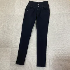 【ヘザー】デニム パンツ　スキニー　黒　M　Heather　ハイライズ　ハイウエスト　isko　ストレッチ  Y2K フェアリーグランジ