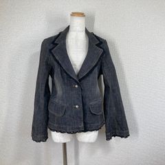 セシカ】デニムジャケット Gジャン 黒 40 L C'est ChiC'a ビジュー