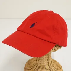 POLO Ralph Lauren ポロラルフローレン キャップ USED美品 レッド ポロポニー 刺繍 帽子 ブランド 59cm X8099