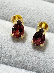 ビジュマム Bijumam garnet ガーネットピアス 新品 - メルカリ