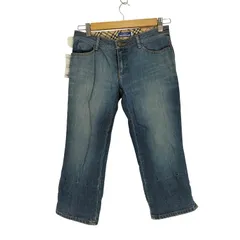 バーバリーブルーレーベル BURBERRY BLUE LABEL ノバチェック クロップド デニムパンツ レディース EUR：36 