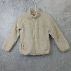 UNIQLO ユニクロ キッズ 子供服  ボア フリース ジャケット 白 ホワイト 140 ◇〇
