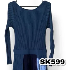 FRAY I.D（フレイ アイディー）ドッキングワンピース ネイビー色 青色系　フリーサイズ レディースワンピース　管理SK599