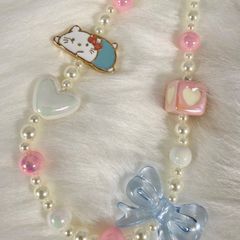 ハローキティ キティ パール ビーズ ストラップ - メルカリ