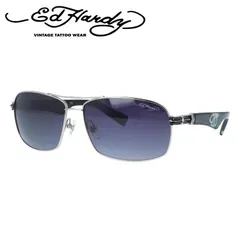 【訳あり】エドハーディー サングラス 偏光サングラス アジアンフィット Ed Hardy SKULL 2（SILVER） 62サイズ スクエア型 アウトレット品 ユニセックス メンズ レディースのサムネイル