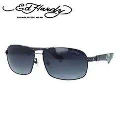 【訳あり】エドハーディー サングラス アジアンフィット Ed Hardy SKULL & ROSE 2（BLACK） 61サイズ バタフライ型 アウトレット品 ユニセックス メンズ レディースのサムネイル