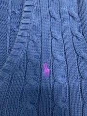 POLO RALPH LAUREN ポロラルフローレン Vネック ケーブル ニット M