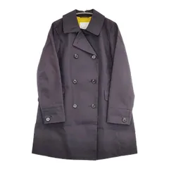 MACKINTOSH PHILOSOPHY ダブル ゴム引き ステンカラーコート ネイビー レディース マッキントッシュフィロソフィー【中古】6-0101M∞
