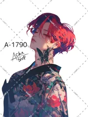 A-1790 メンズ ステッカー sticker 素材 コラージュ collage シール achashop