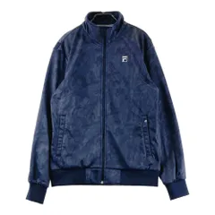 サイズ：L FILA GOLF フィラゴルフ  裏起毛ジップジャケット 総柄 ネイビー系 [240101596267] ゴルフウェア メンズ ストスト