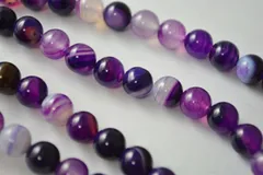 ビーズクラブ パープルアイアゲート ラウンド 6mm 天然石 連売り パワーストーン ブレスレット