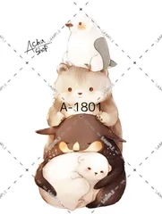 A-1801 メンズ ステッカー sticker 素材 コラージュ collage シール achashop