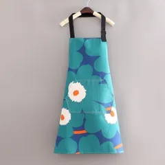 エプロン北欧 花柄 大柄 フラワー ブルーグリーン ネイビーお洒落おしゃれ可愛い 青緑紺 綿 コットン カフェおしゃれ 料理園芸 レディース 綿 ポケット 料理 ギフト キッチン雑貨 プレゼント キッチンウエア クッキング  カラフル レトロモダン カジュアル