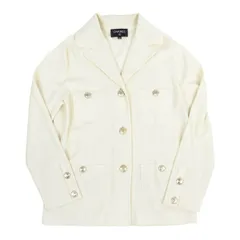 シャネル ココマーク ニット ジャケット P64744K60695 レディース ホワイト CHANEL【中古】 【アパレル・小物】
