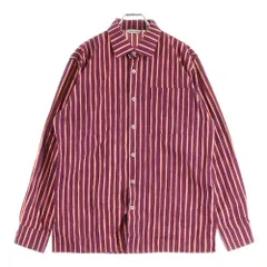 marimekko (マリメッコ) JOKAPOIKA 2017 ストライプ柄 コットン 長袖シャツ レッド レディース