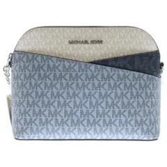 MICHAEL KORS (マイケルコース) SIGNATURE LOGO CROSSBODY BAG シグネチャー ロゴ クロスボディ ショルダーバッグ ブルー/ホワイト 35S5STVC6B