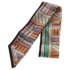 HERMES (エルメス) ツイリー トレスH アプリコット シルクスカーフ マルチカラー