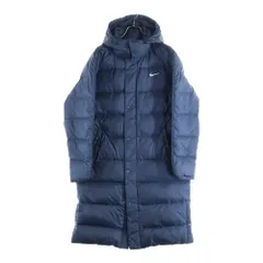 NIKE (ナイキ) フロントロゴ フーデッド 中綿ダウンジャケット ネイビー HO130509QVE