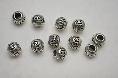 ビーズクラブ ロンデル メタルビーズ オメガ 透かし 大穴 シルバー 11mm 10個 ブレスレット ネックレス 金具