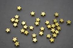 ビーズクラブ ロンデル メタルビーズ 金 星 50個 5mm ブレスレット ネックレス 金具 金属ビーズ パーツ
