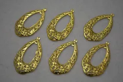 チャーム 透かし水滴 ゴールド 20枚セット 33mm ビーズクラブ