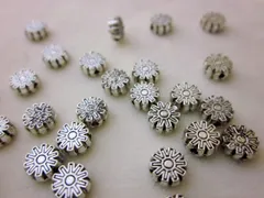 ビーズクラブ ロンデル メタルビーズ 歯車 銀 50個 5mm ブレスレット ネックレス 金具 金属ビーズ パーツ