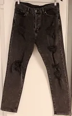 &DENIM RELAXED SKINNY ブラック