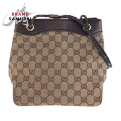 GUCCI グッチ ベージュ ブラウン ゴールド金具 GGキャンバス /レザー 109143 ショルダーバッグ ハンドバッグ 2way レディース 505713 【中古】 GGキャンバス 未使用品 GUCCI グッチ ショルダーバッグ ユニセックス