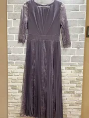 A【A27-22】◇DRESS +　サイズM    ワンピース　紫