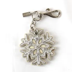 『USED』 コーチ 雪の結晶 チャーム レザー ホワイト