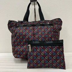 8265　LeSportsac レスポートサック 肩がけ　トートバッグ　ハンドバッグ エコバッグ　ポーチ付　総柄　大容量　肩がけ