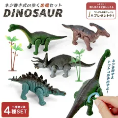 購入特典 恐竜ワッペン付き！ ねじ巻き 恐竜 ウォーキングダイナソー 4種の恐竜セット 歩く玩具 電池不要 恐竜のおもちゃセット 玩具 ダイナソー 恐竜フィギュア アニマルトイ 想像力 創造性 知育 子供 男の子 女の子 自動おもちゃ ジュラシック ジュラ紀