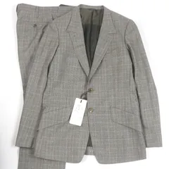 極美品□PAUL SMITH COLLECTION ポールスミスコレクション ウール100% チェック柄 シングルスーツ ブラウン系 M 日本製 正規品 メンズ