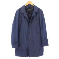 バーバリーブラックレーベル BURBERRY BLACK LABEL ステンカラーコート スプリングコート デニム 春アウター M 紺 D1F06-107-26 /TK