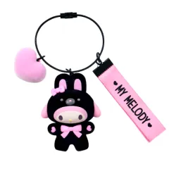 サンリオ マクロス アニマルズ フロッキー キーホルダー マイメロディ 黒い動物 ストラップ