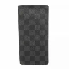 【6ac2013-k】ルイヴィトン 長財布 ダミエ・グラフィット ポルトフォイユブラザ N62665 ブラック【中古】メンズ