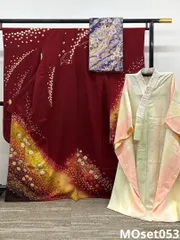 振袖 長襦袢 袋帯 3点セット 身丈163cm 撥水加工済み MOset053