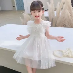 【新品?未使用】発表会 ドレス 女の子 ワンピース 子供 フォーマル 星柄 お姫様ドレス ピアノ演奏会 入園式 結婚式 誕生日 プレゼント 上品